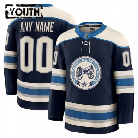 Lapsille NHL Columbus Blue Jackets Pelipaita Custom Fanatics Premium 2024-25 Kolmas Navy